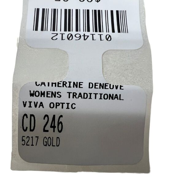 Catherine Deneuve CD-246 GLD Eyeglasses Frames Gold Oval Half Rim 52-17-140 - Picture 8 of 8